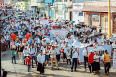 Ten thousand believers mobilize in thanksgiving march for peace in Chiapas, Mexico