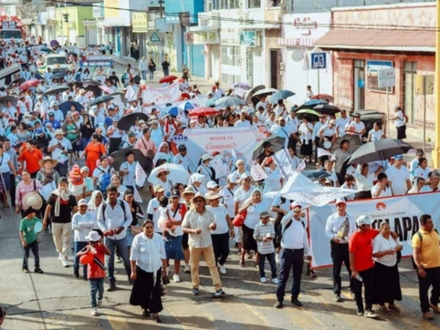 Ten thousand believers mobilize in thanksgiving march for peace in Chiapas, Mexico