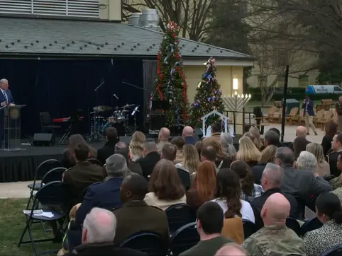 At Pentagon Christmas Service, Franklin Graham Praises “God of War”