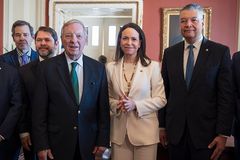 Trump holds closed-door meeting with Venezuela’s opposition leader