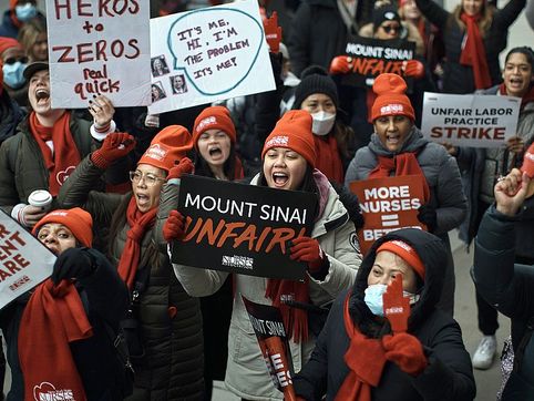 Largest nurse strike in NYC history continues