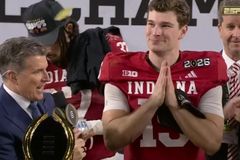 Fernando Mendoza thanks God after Indiana wins National Championship, drops F-bomb