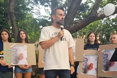 'Rally for Samuel' held in Brisbane after images allegedly show aborted boy dying while sucking his thumb
