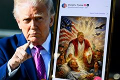 President Trump says he personally posted now-deleted image of him as a Christ-like healer