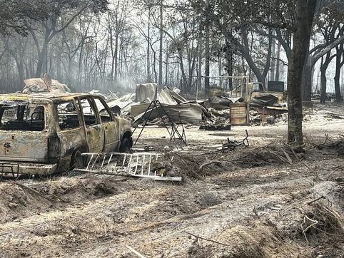 Wildfires torch over 50 homes in Georgia