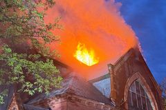 Fire destroys historic Queens church