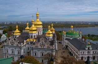 Historic Dormition Cathedral catches fire in Russian strikes on Ukrainian capital