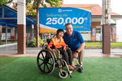 Joni and Friends donates 250,000th wheelchair to Thai girl
