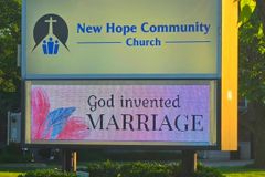 Chicago-area church stands ground on sign after LGBT activists protest