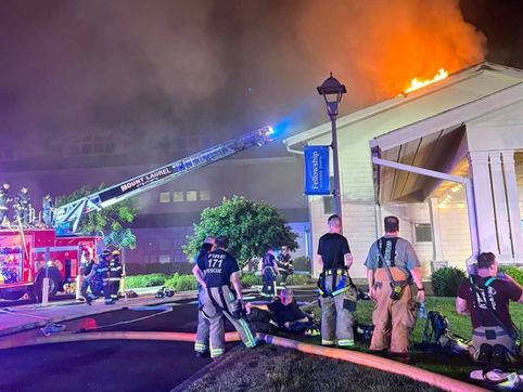 Members celebrate ‘small miracle’ in defiance of enemy after lightning strikes church setting it ablaze