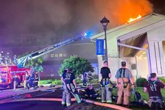 Members celebrate ‘small miracle’ in defiance of enemy after lightning strikes church setting it ablaze