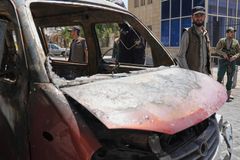 Blasts in Damascus injure 18 during Macron’s Syria visit