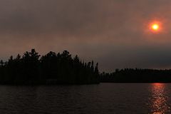 Boundary Waters wilderness burning at U.S-Canada border