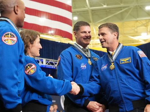 Trump awards medals to Artemis II crew, announces space academy