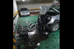 28년 무사고 운전자, 주차장서 66㎞ 쾅…급발진 논란 [영상]