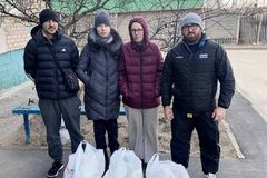 우크라이나 피난민들의 모습