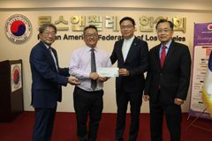 나성영락교회 LA한인회에 우크라이나 돕기 성금 5만 달러 기탁