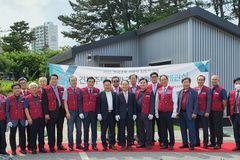 한교총, 산불 피해 가구에 기증할 견본주택 개관