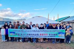 몽기총, 몽골 대초원 게르성전 건축 계속