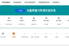 서울학생인권조례 폐지안에 현재 약 1만1천 명 서명