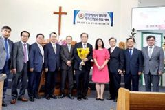 미 LA 상록교회 민성혁 목사 위임예배 드려