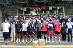 한일장신대 채은하 총장, 전국체전 출전 운동부 격려