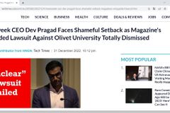 美 올리벳대 측에 대한 소송 모두 기각… 뉴스위크의 공격, 해프닝 일단락