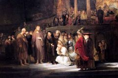 간음한 여인 앞, 이러지도 저러지도 못할 질문 받은 예수님