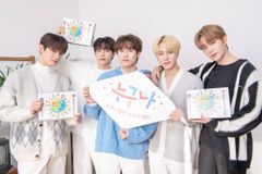 더보이즈 현재-주연-선우-에릭-제이콥, ‘적십자 우정의 선물상자’ 만들어