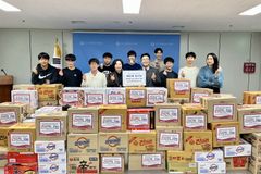 예향교회 청소년부, 구리시 동구동에 라면 190박스 기증