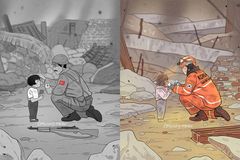 한 점의 그림으로, 튀르키예 국민들 애도하다