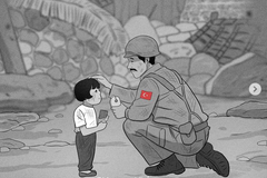 튀르키예 구조와 한국전쟁 대비한 일러스트 ‘감동’