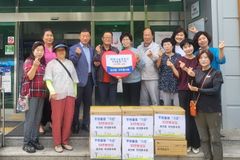 괴산중앙감리교회 등, 괴산군 희망나눔냉장고에 물품 기탁