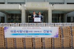 영은교회, 군포시에 불우 이웃 위한 후원품 기탁