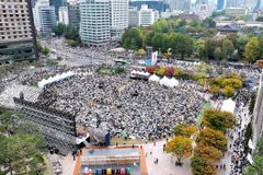 [10.27 연합예배] 한기연 “교회와 기도 있는 한, 망하지 않는다”