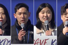젊은 연사들, 한파 뚫고 거리로… “신앙과 자유 수호해야”