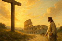 칼과 깃발이 아닌 십자가를 붙들 때