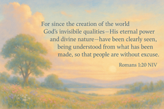 [오늘의말씀] 창조 세계에 드러난 하나님의 능력과 신성