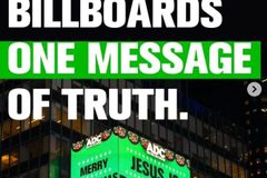 “예수는 팔레스타인인” 문구 둘러싼 논란…타임스퀘어 성탄절 광고에 엇갈린 반응