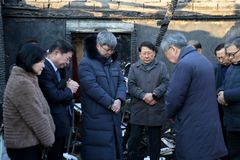 기감 김정석 감독회장, 화재로 전소된 행복한교회 방문해 위로