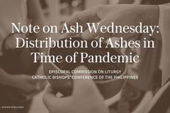 Note on Ash Wednesday: Distribution of ashes in time of pandemic