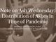 Note on Ash Wednesday: Distribution of ashes in time of pandemic