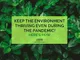 Keep the Environment Thriving even during the Pandemic! Here’s How