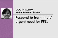 Respond to front-liners’ urgent need for PPEs