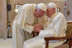 Pope Francis gives thanks to God for Benedict XVI’s sacrifices for the Church