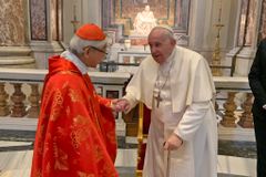 Cardinal Zen meets Pope Francis, prays at Benedict XVI’s tomb