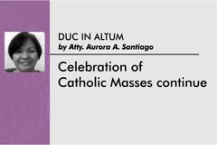Celebration of Catholic Masses continue