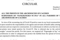 Caceres archdiocese: 2 priests test positive for Covid-19