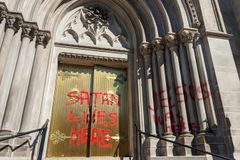 Denver cathedral vandalized with anti-Catholic slogans