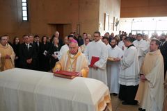 ‘We know that he’s in heaven’: Thousands gather for funeral of Bishop David O’Connell in Los Angeles